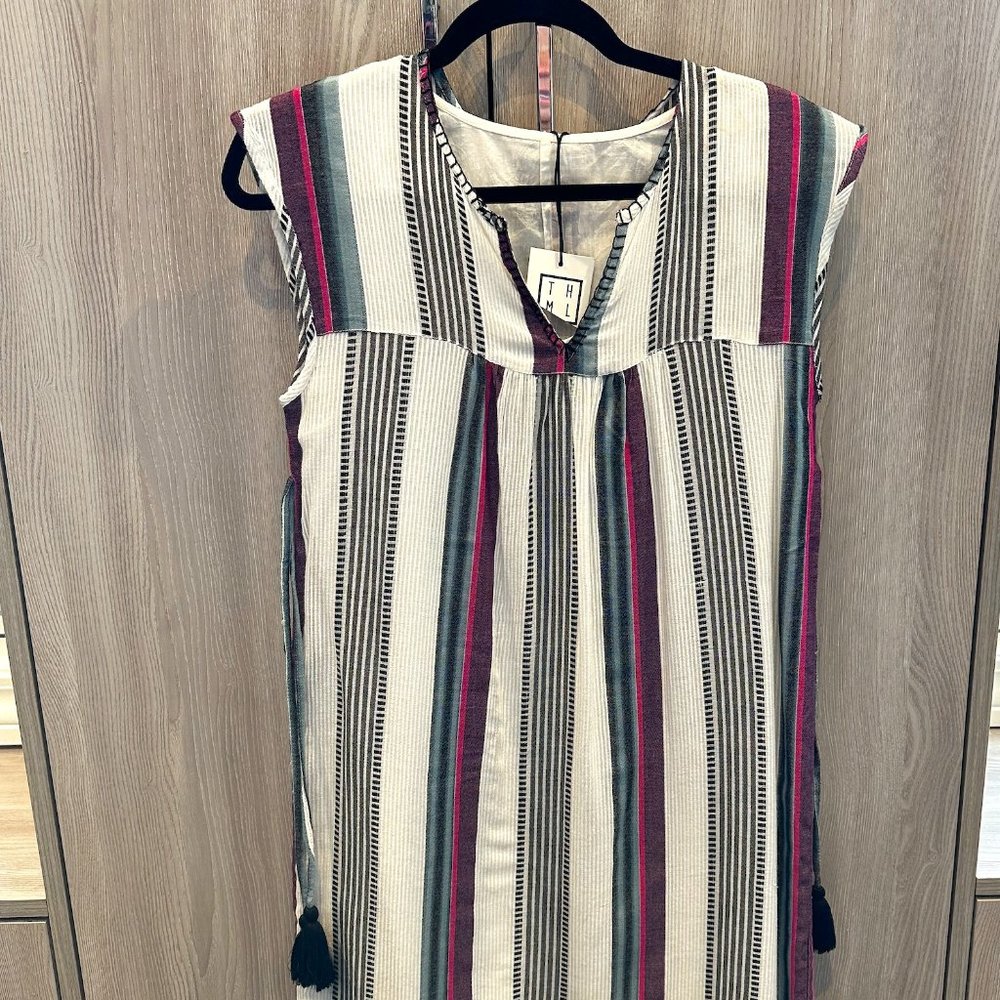 Thml Stripes and Tassels Dress - Size XS